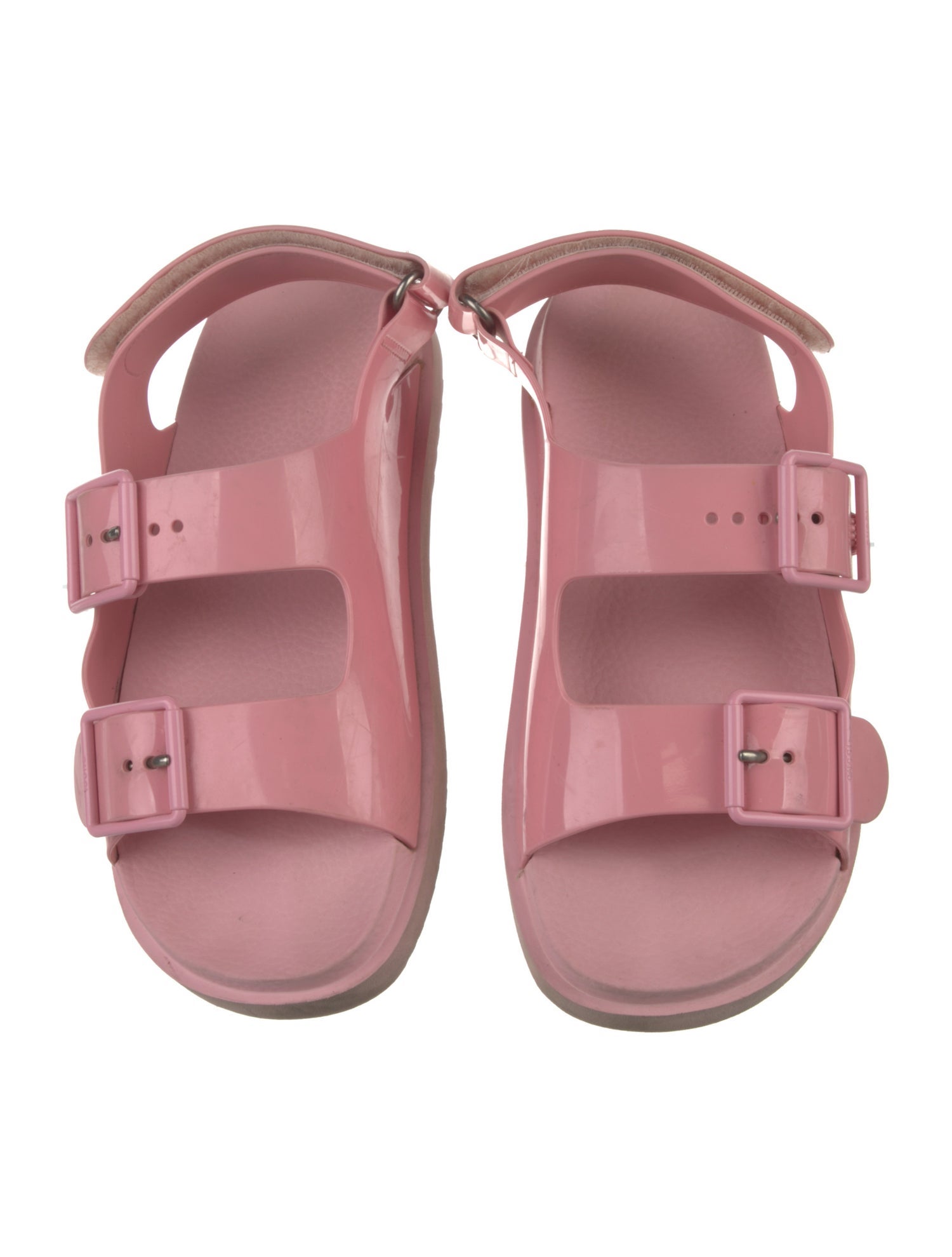 Gucci Double G Logo Rubber Slingback Sandals